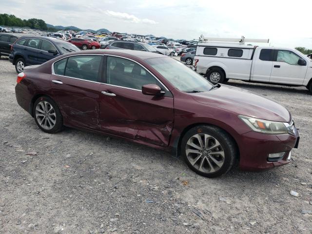 1HGCR2F58DA098522 - 2013 HONDA ACCORD SPORT MAROON photo 4