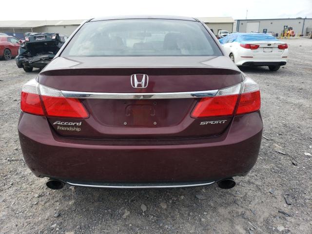 1HGCR2F58DA098522 - 2013 HONDA ACCORD SPORT MAROON photo 6
