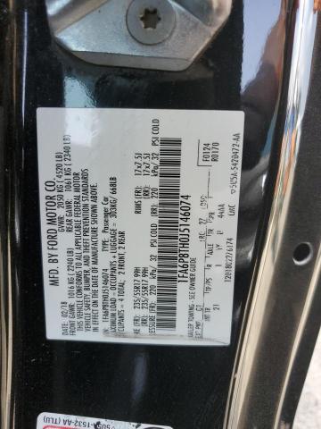 1FA6P8TH0J5146074 - 2018 FORD MUSTANG BLACK photo 12