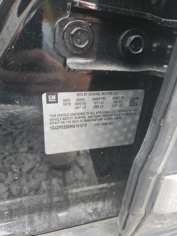 1G4ZP5SS8HU141610 - 2017 BUICK LACROSSE ESSENCE შავი ფოტო 12