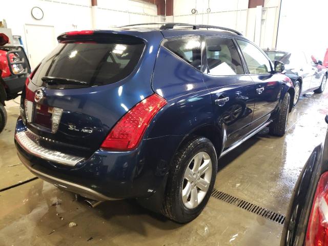 JN8AZ08W97W641887 - 2007 NISSAN MURANO SL BLUE photo 4