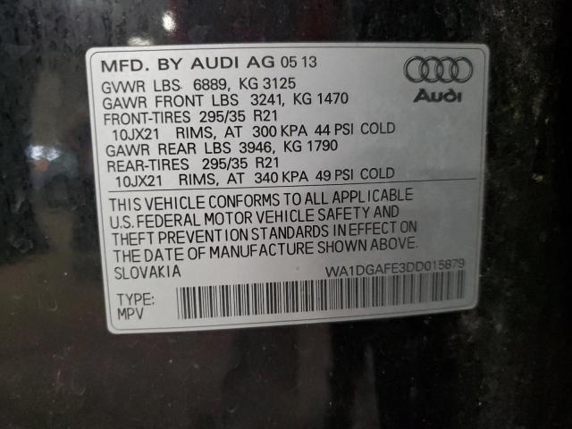 WA1DGAFE3DD015879 - 2013 AUDI Q7 PRESTIGE შავი ფოტო 14