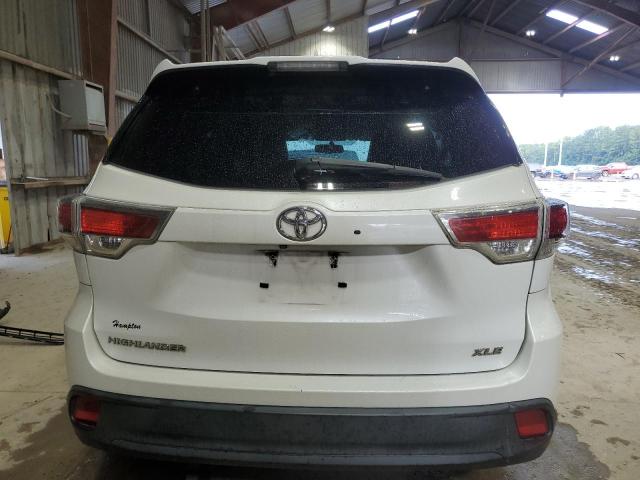 5TDKKRFH0GS505662 - 2016 TOYOTA HIGHLANDER XLE WHITE photo 6