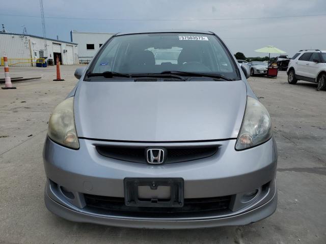 JHMGD38698S063643 - 2008 HONDA FIT SPORT SILVER photo 5