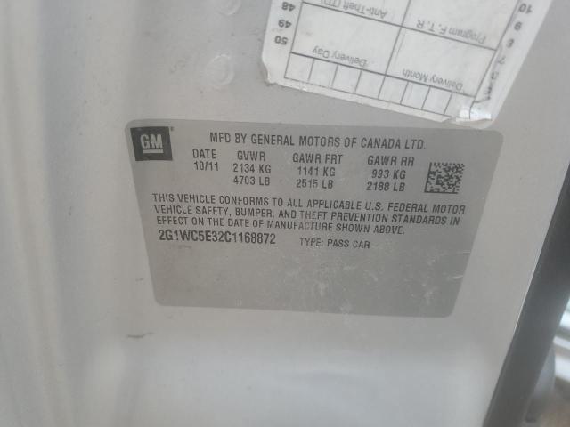 2G1WC5E32C1168872 - 2012 CHEVROLET IMPALA LTZ Gümüş fotoğraf 12