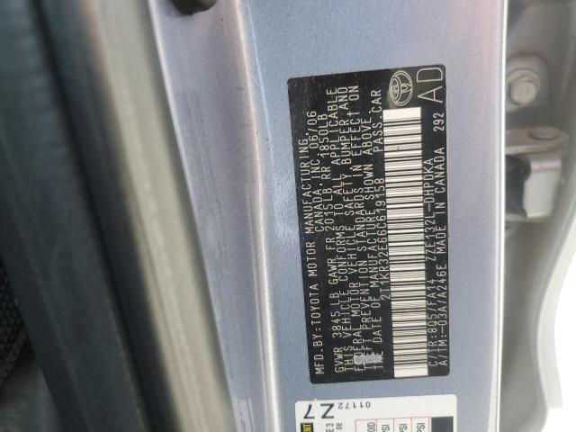 2T1KR32E66C619158 - 2006 TOYOTA COROLLA MA XR BLUE photo 12