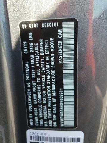 WVWFW8AH4DV008901 - 2013 VOLKSWAGEN EOS LUX 灰色 照片 12
