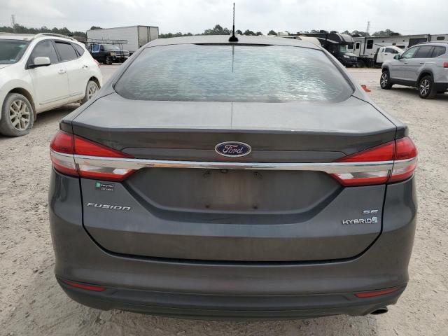 3FA6P0LUXHR265353 - 2017 FORD FUSION SE HYBRID GRAY photo 6