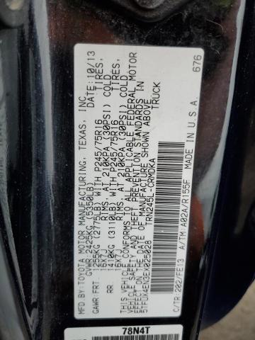 5TFUX4EN3EX025028 - 2014 TOYOTA TACOMA ACCESS CAB შავი ფოტო 12