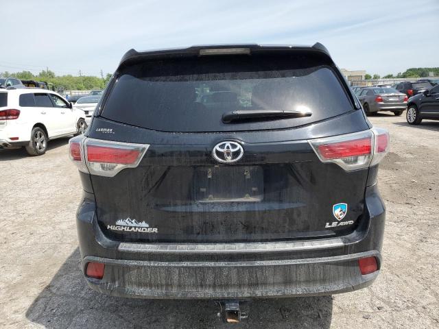 5TDBKRFH7FS188090 - 2015 TOYOTA HIGHLANDER LE BLACK photo 6