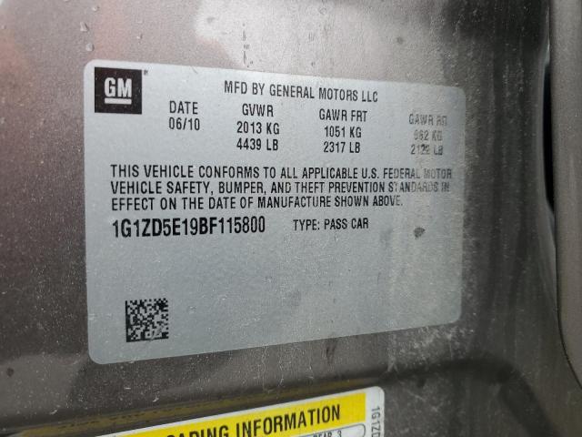 1G1ZD5E19BF115800 - 2011 CHEVROLET MALIBU 2LT GRAY photo 12