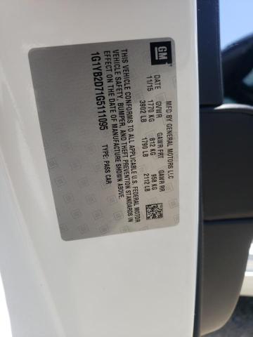 1G1YB2D71G5111095 - 2016 CHEVROLET CORVETTE STINGRAY 1LT WHITE photo 12