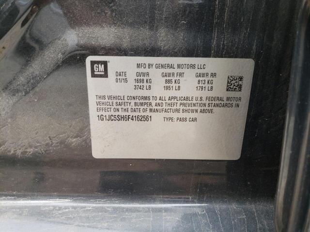 1G1JC5SH6F4162561 - 2015 CHEVROLET SONIC LT 石墨色 照片 13