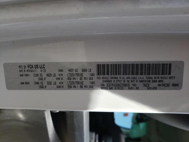 3C6TRVDG9KE539676 - 2019 RAM PROMASTER 2500 HIGH Weiß Foto 13