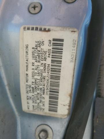 1Y1SK546XLZ148294 - 1990 GEO PRIZM BASE ლურჯი ფოტო 12