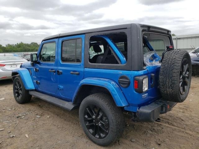 1C4JJXP68MW807776 - 2021 JEEP WRANGLER U SAHARA 4XE BLUE photo 2