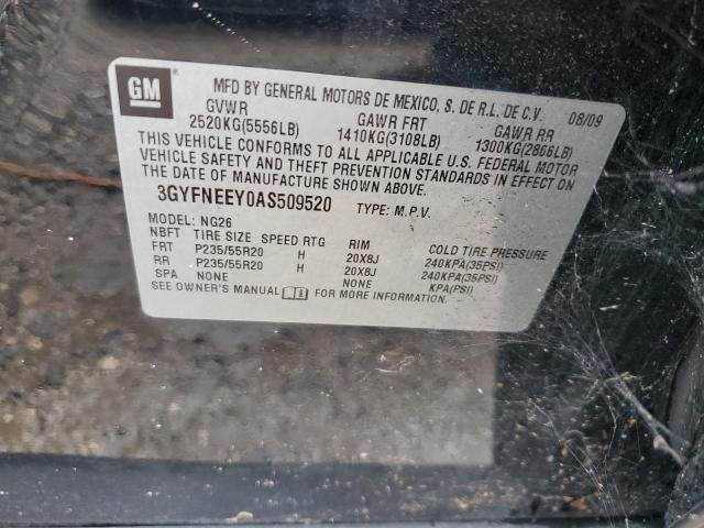 3GYFNEEY0AS509520 - 2010 CADILLAC SRX PERFORMANCE COLLECTION Czarny zdjęcie 13