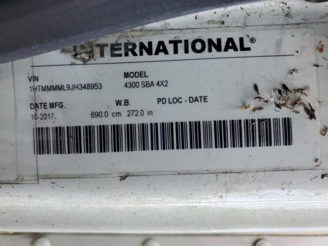 1HTMMMML9JH348953 - 2018 INTERNATIONAL 4000 4300 თეთრი ფოტო 11