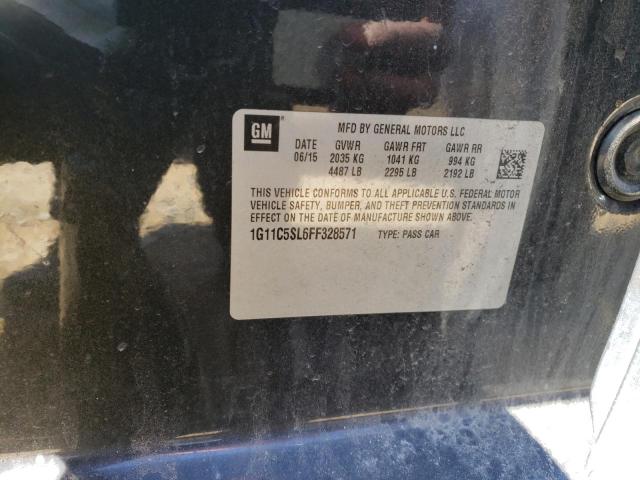 1G11C5SL6FF328571 - 2015 CHEVROLET MALIBU 1LT GRAY photo 13