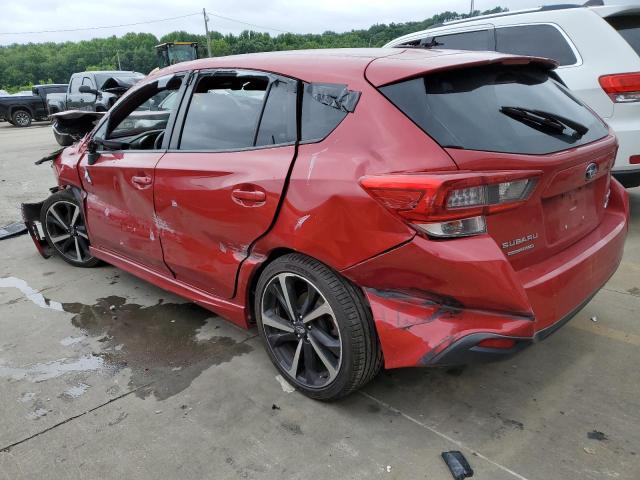 4S3GTAL66L3703729 - 2020 SUBARU IMPREZA SPORT RED photo 2