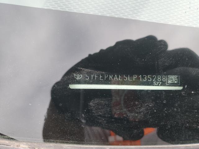 5YFEPRAE5LP135288 - 2020 TOYOTA COROLLA LE Ağ foto 12