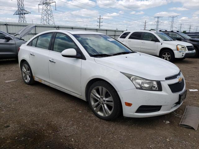 1G1PH5S99B7194126 - 2011 CHEVROLET CRUZE LTZ WHITE photo 4