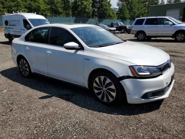 3VW637AJXDM282505 - 2013 VOLKSWAGEN JETTA HYBRID WHITE photo 4