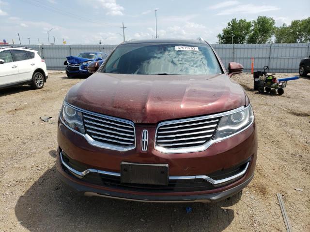 2LMTJ8LR7GBL61978 - 2016 LINCOLN MKX RESERVE Բորդո լուսանկար 5