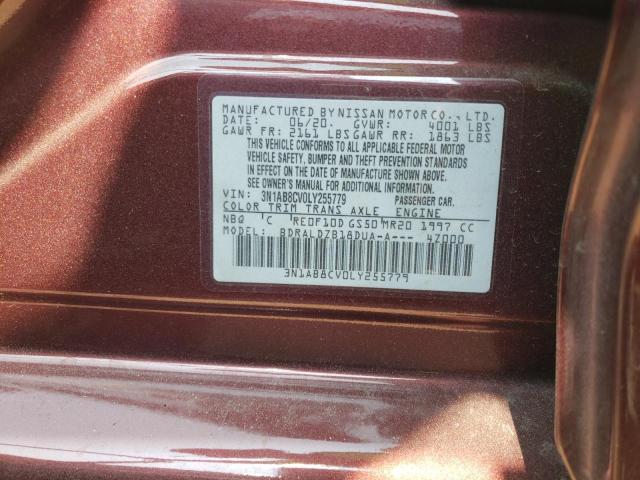 3N1AB8CV0LY255779 - 2020 NISSAN SENTRA SV BURGUNDY photo 13