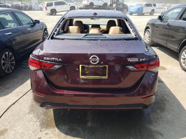 3N1AB8CV0LY255779 - 2020 NISSAN SENTRA SV BURGUNDY photo 6