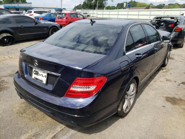 WDDGF4HB0DR294758 - 2013 MERCEDES-BENZ C 250 BLUE photo 4