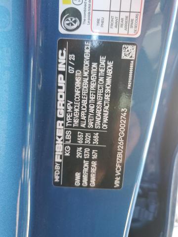 VCF1ZBU26PG002743 - 2023 FISKER AUTOMOTIVE OCEAN OCEAN ONE BLUE photo 12