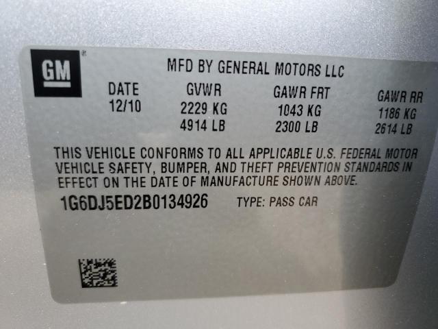 1G6DJ5ED2B0134926 - 2011 CADILLAC CTS PERFORMANCE COLLECTION Серебристый фото 13