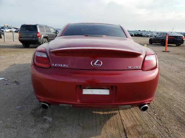 JTHFN45Y579016183 - 2007 LEXUS SC 430 RED photo 6