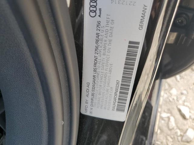 WAUHGAFC6FN002267 - 2015 AUDI A6 PRESTIGE შავი ფოტო 12