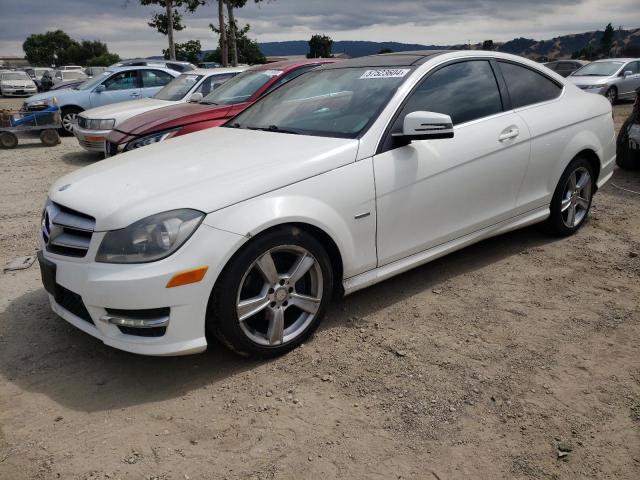 WDDGJ4HB7CF847095 - 2012 MERCEDES-BENZ C 250 WHITE photo 1