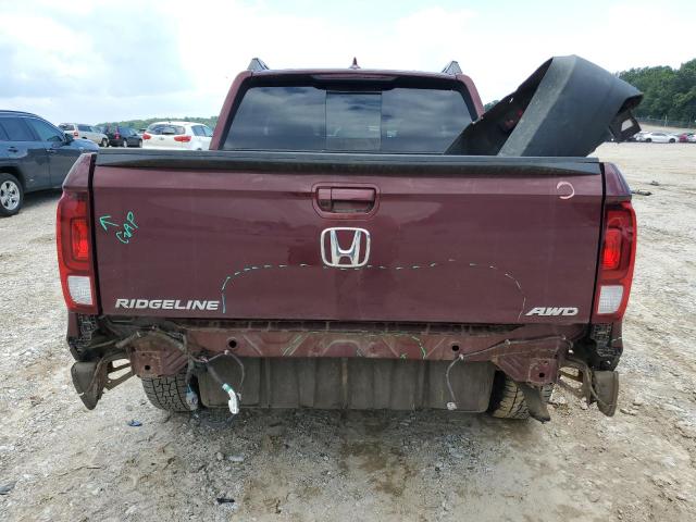 5FPYK3F77KB005775 - 2019 HONDA RIDGELINE RTL BURGUNDY photo 6