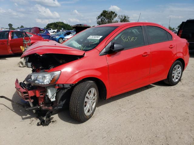 1G1JB5SH1H4153112 - 2017 CHEVROLET SONIC LS RED photo 1