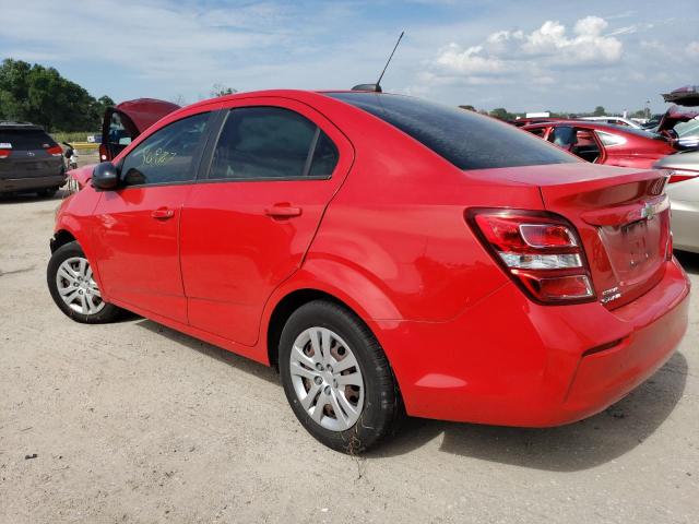 1G1JB5SH1H4153112 - 2017 CHEVROLET SONIC LS RED photo 2