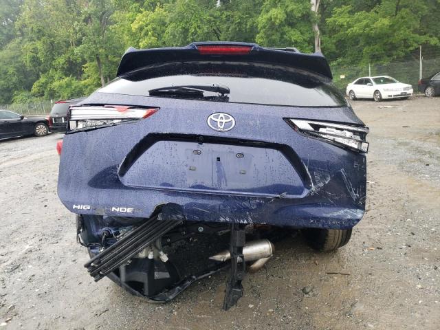 5TDGZRBH7NS594585 - 2022 TOYOTA HIGHLANDER XLE Կապույտ լուսանկար 6