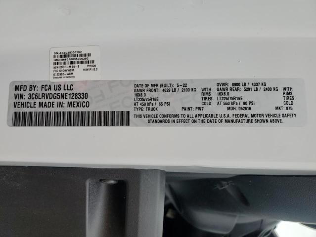 3C6LRVDG5NE128330 - 2022 RAM PROMASTER 2500 HIGH Weiß Foto 13