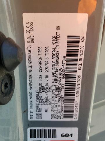 3TYCZ5ANXPT121897 - 2023 TOYOTA TACOMA DOUBLE CAB 灰色 照片 12