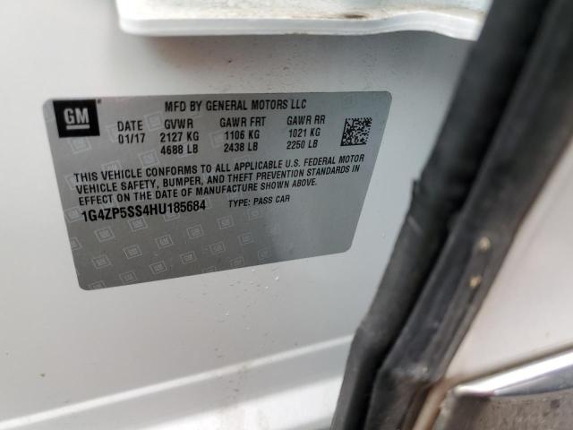 1G4ZP5SS4HU185684 - 2017 BUICK LACROSSE ESSENCE თეთრი ფოტო 12