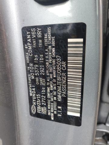 KMHGN4JE8FU085037 - 2015 HYUNDAI GENESIS 3.8L GRAY photo 12