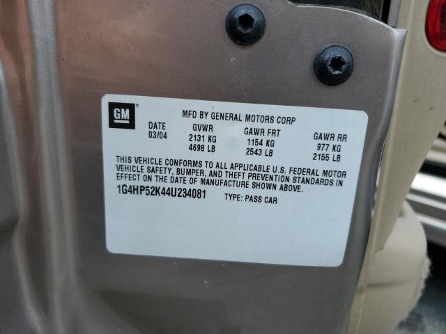 1G4HP52K44U234081 - 2004 BUICK LESABRE CUSTOM ოქროსფერი ფოტო 12