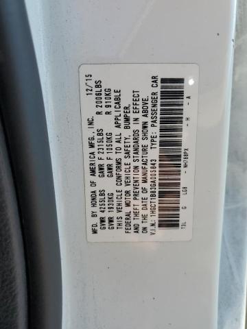 1HGCT1B83GA005843 - 2016 HONDA ACCORD EXL WHITE photo 12