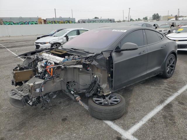 5YJSA1E54NF475482 - 2022 TESLA MODEL S შავი ფოტო 1