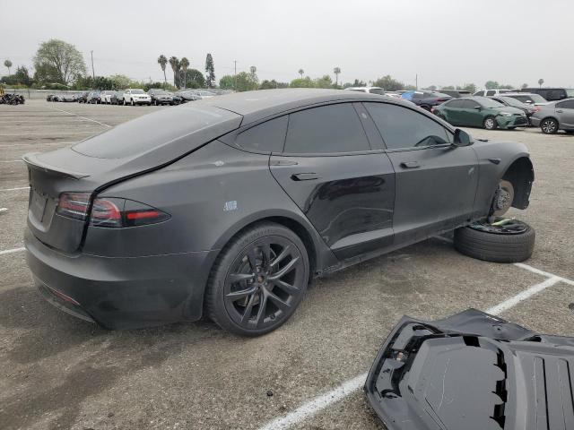 5YJSA1E54NF475482 - 2022 TESLA MODEL S შავი ფოტო 3