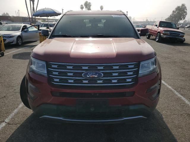 1FM5K8F89GGA79354 - 2016 FORD EXPLORER LIMITED RED photo 5