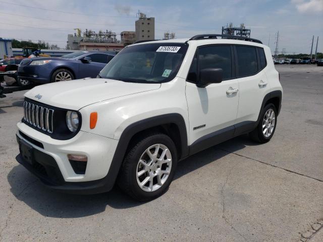 ZACNJAAB6KPK66609 - 2019 JEEP RENEGADE SPORT WHITE photo 1